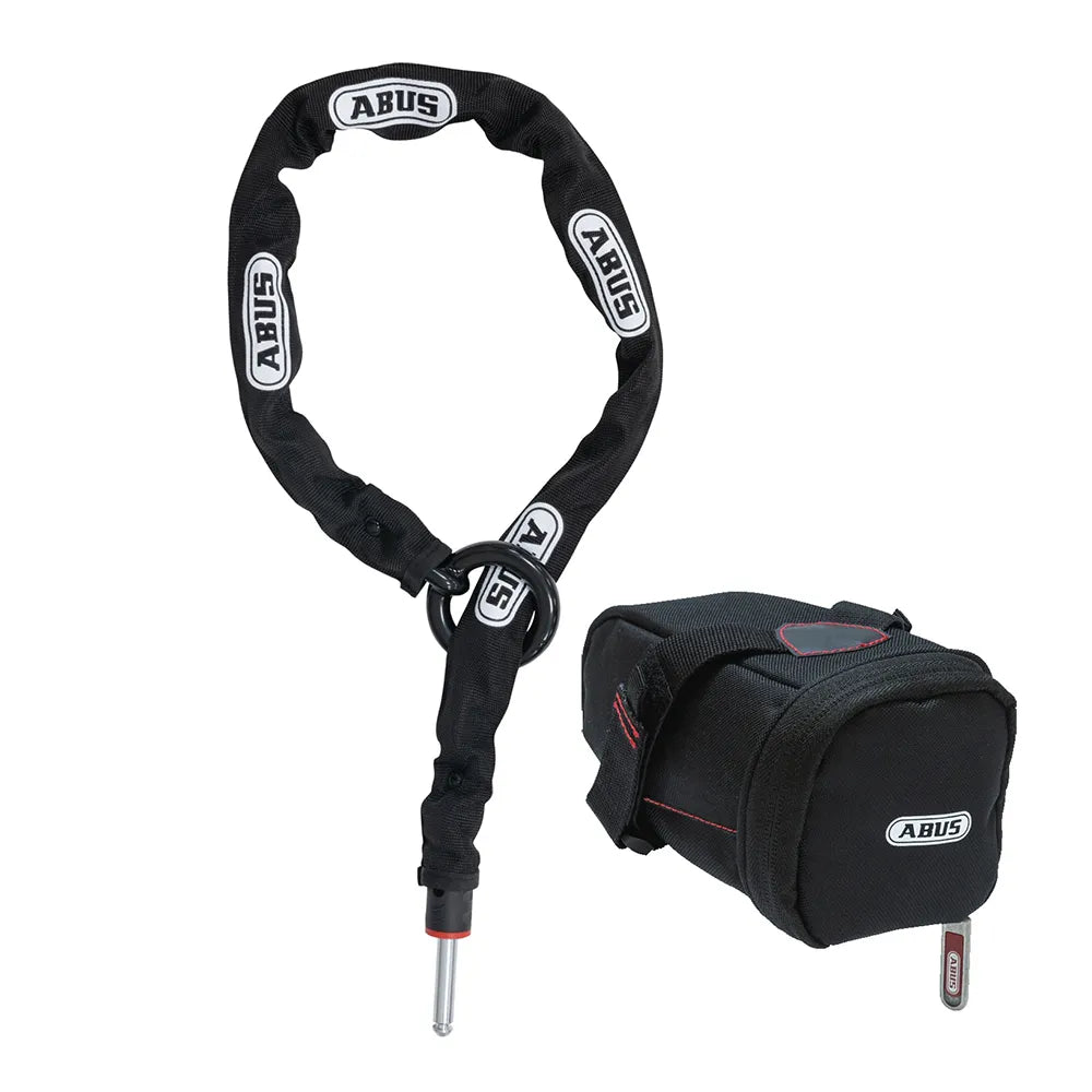 Grandinė ABUS 6KS Adapter Chain + ST5950 Saddle Bag // nuimama grandinė, įtraukiamas krepšelis (juoda)