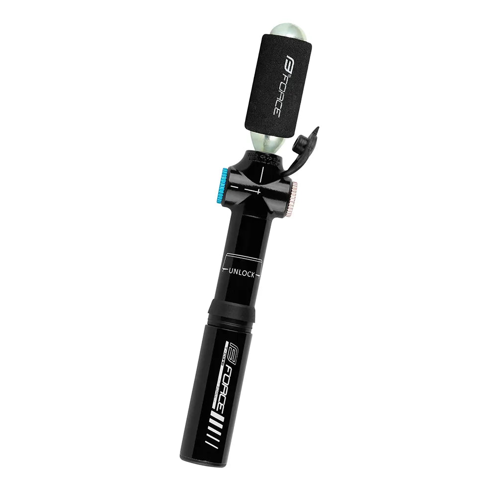 CO2 ir rankinė pompa FORCE T-COMB CO2 // 120 PSI / 8 bar, FV (juoda)