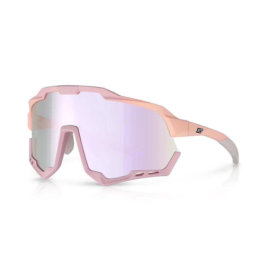 Akiniai Magicshine MORPHER Mirror Photochromic Lens // Fotochrominiai / Veidrodiniai (šviesiai ruda/rausva)