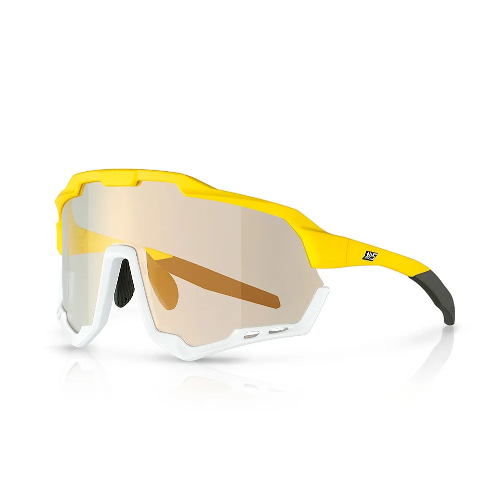 Akiniai Magicshine MORPHER Mirror Photochromic Lens // Fotochrominiai / Veidrodiniai (geltona/juoda)