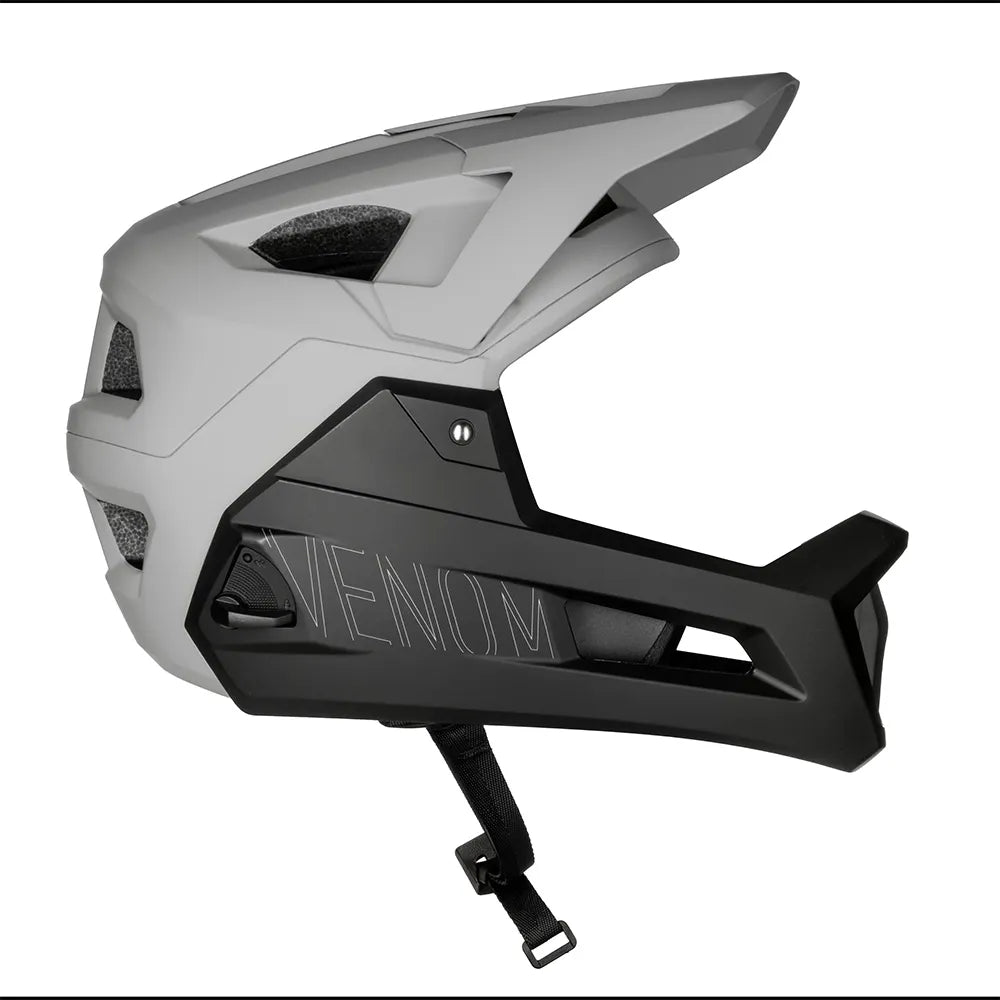 Downhill šalmas FORCE VENOM // dydis: L/XL (58-61 cm) (pilka/juoda)