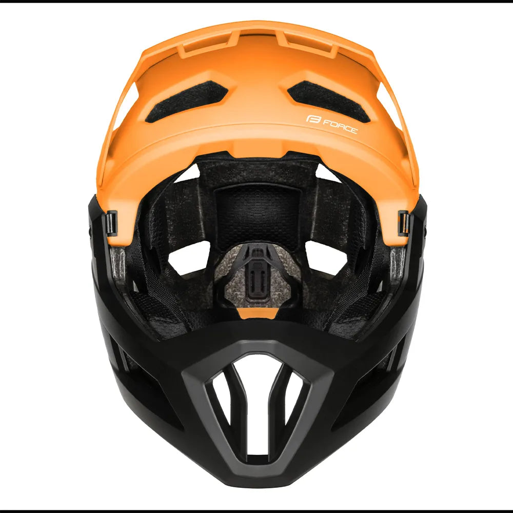 Downhill šalmas FORCE VENOM // dydis: L/XL (58-61 cm) (oranžinė/juoda)