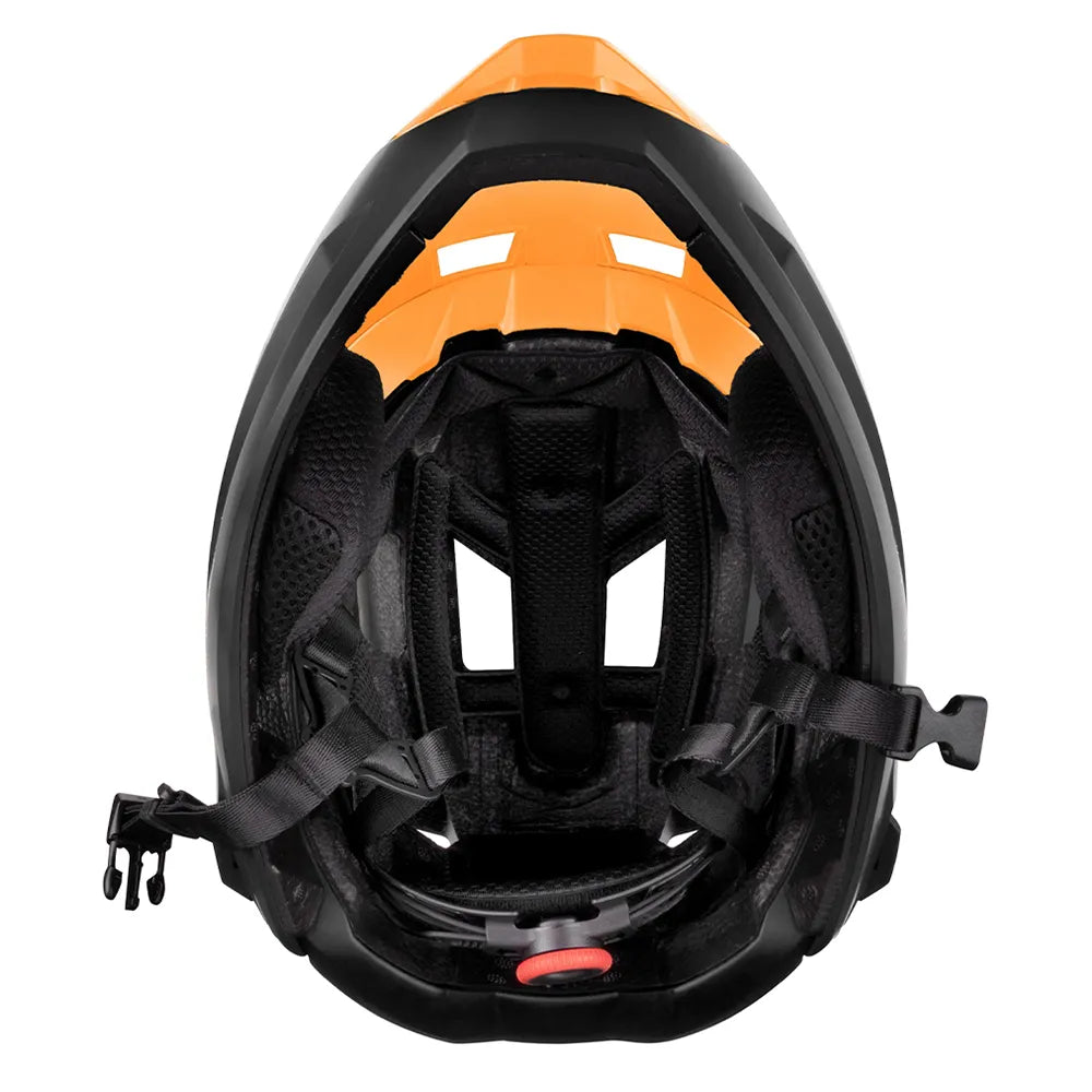 Downhill šalmas FORCE VENOM // dydis: S/M (55-58 cm) (oranžinė/juoda)