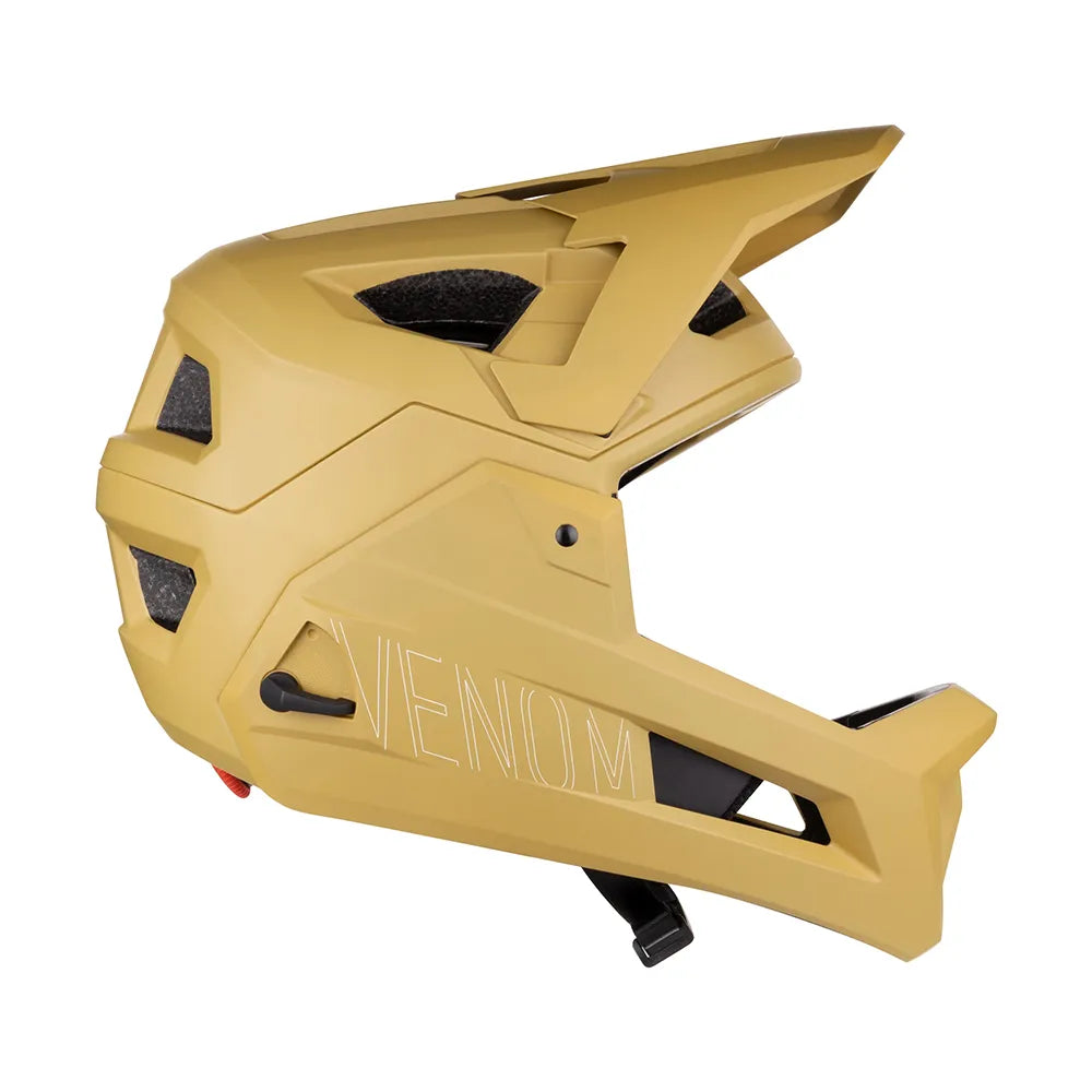 Downhill šalmas FORCE VENOM // dydis: S/M (55-58 cm) (smėlio)