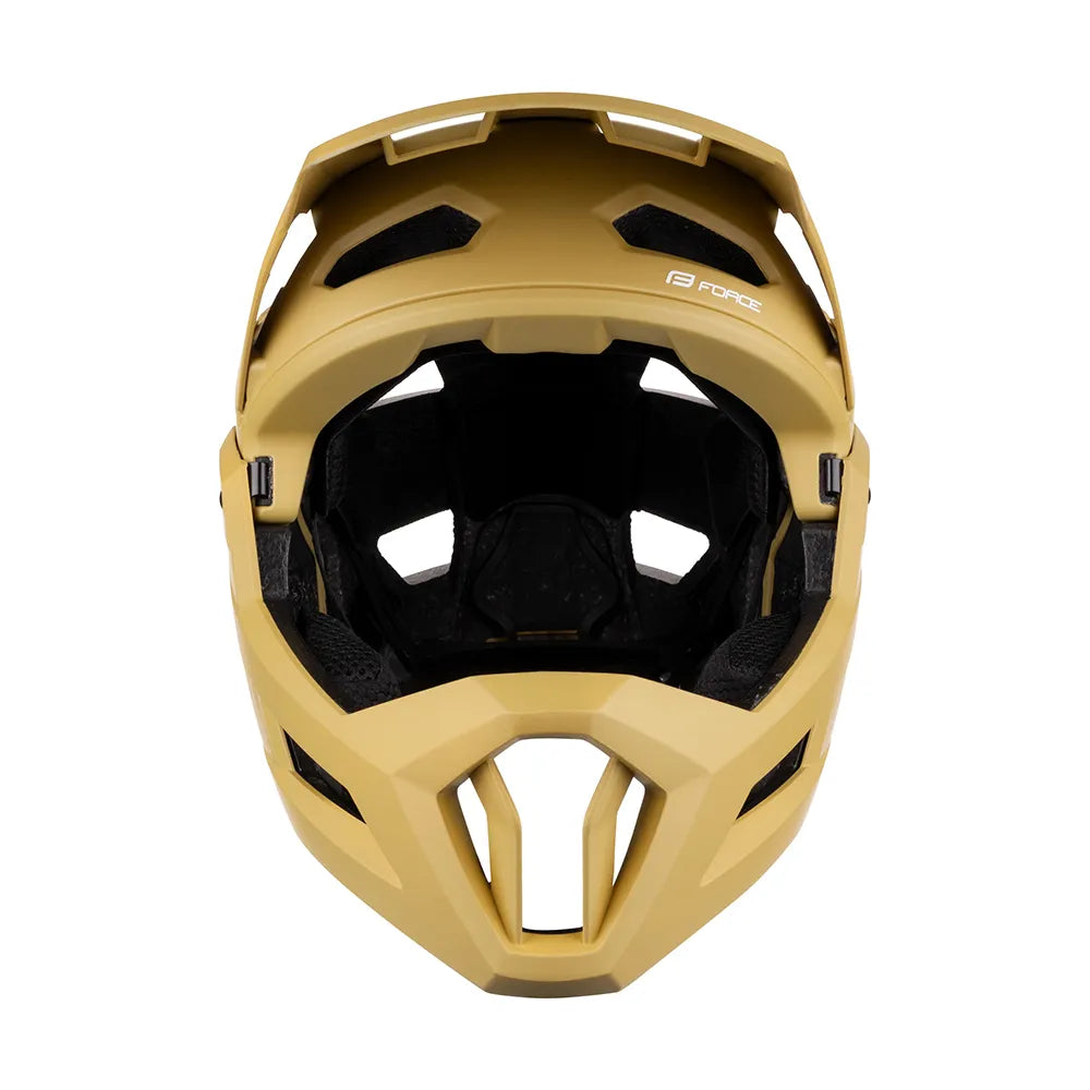 Downhill šalmas FORCE VENOM // dydis: S/M (55-58 cm) (smėlio)