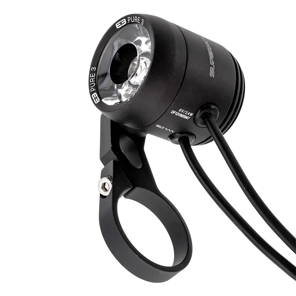 Priekinis žibintas nuo dinamos Supernova E3 Pure 3 HBM LED // 6V AC, 70 LUX