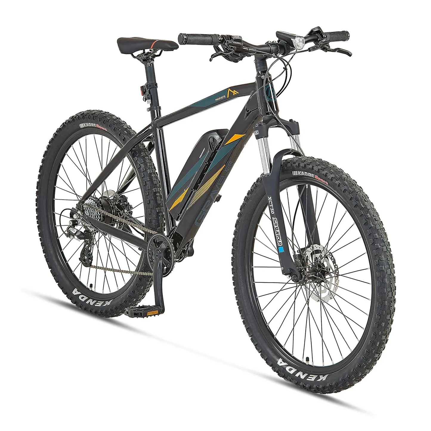 Elektrinis Prophete Graveler EM.100 E-MTB 27.5" // 8G, dydis 19" (48 cm) (juoda)
