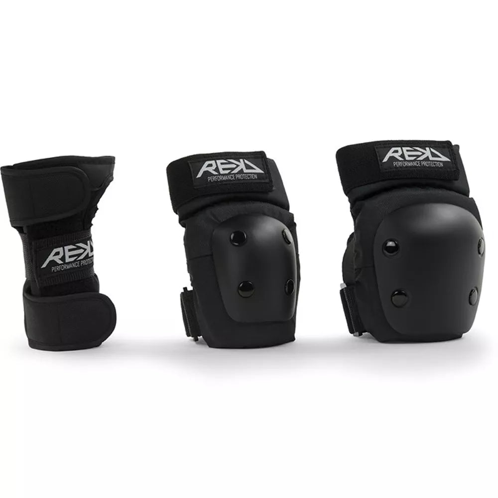 Apsaugos keliams, alkūnėms ir delnams Junior Heavy Duty Triple Pad Set S (juodos)
