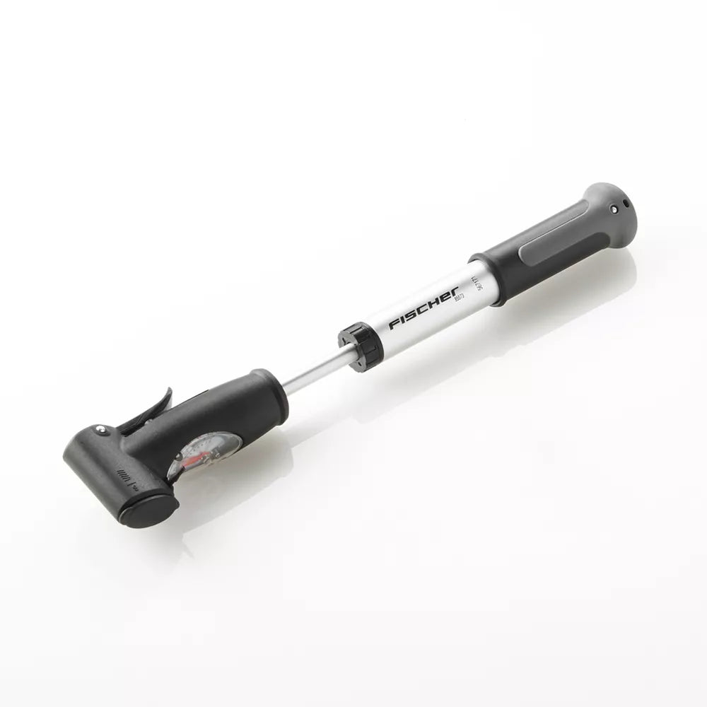 Mini rankinė pompa FISCHER AV/FV/DV // su monometru, aliuminė, 25 cm