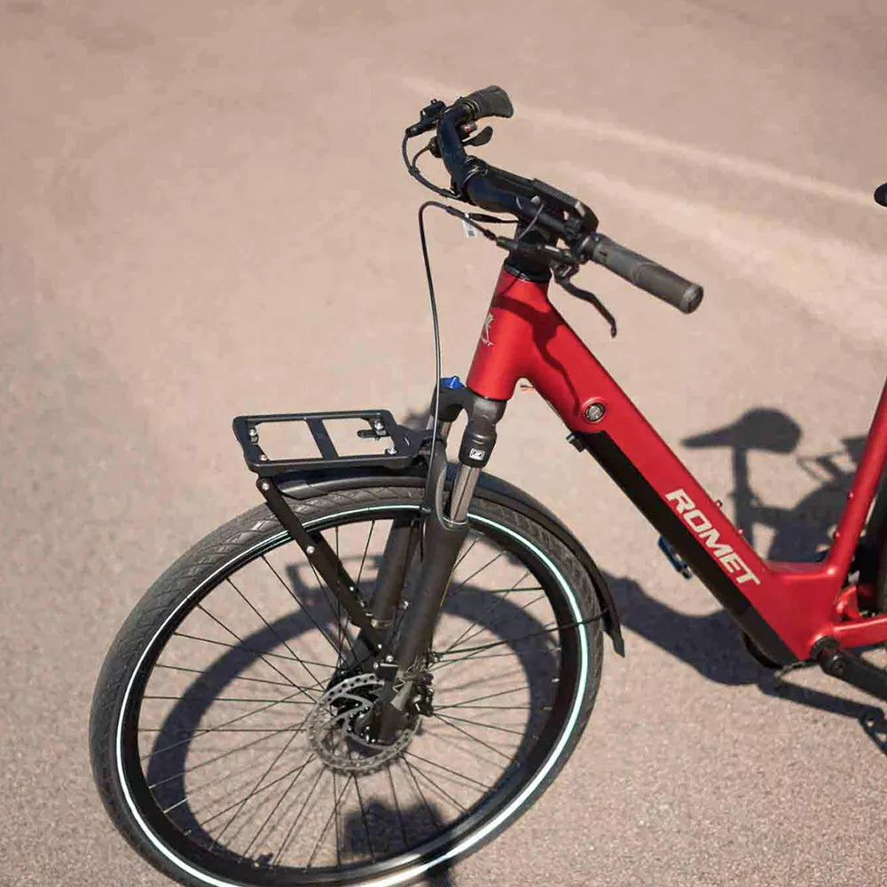 Priekinė bagažinė AtranVelo HYBRID UNI 20-29" // aliuminis, AVS sistema (juoda)