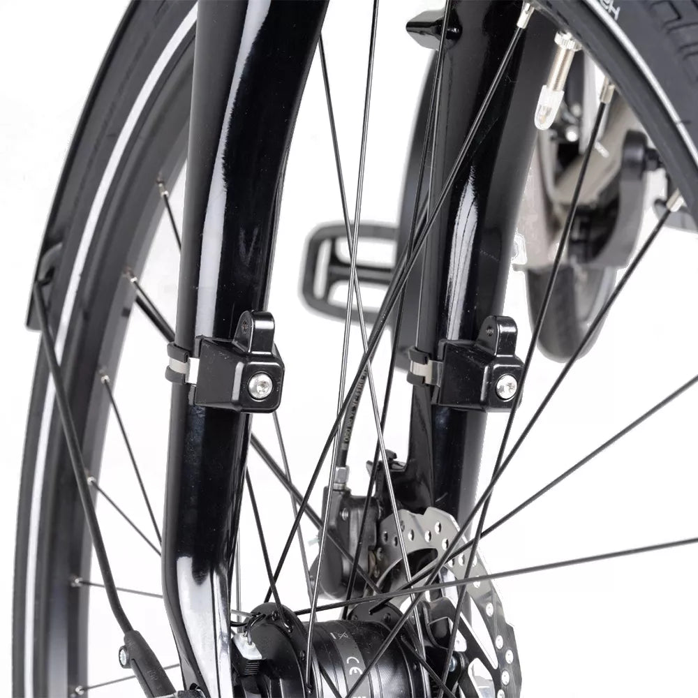 Priekinė bagažinė AtranVelo HYBRID UNI 20-29" // aliuminis, AVS sistema (juoda)