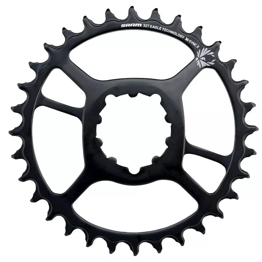 Žvaigždė priekinė SRAM 34T, X-Sync 2 aliuminė (juoda)
