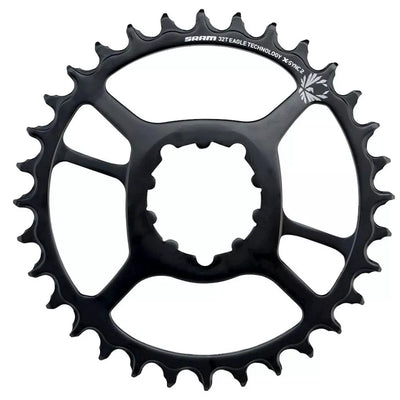 Žvaigždė priekinė SRAM 34T, X-Sync 2 aliuminė (juoda)