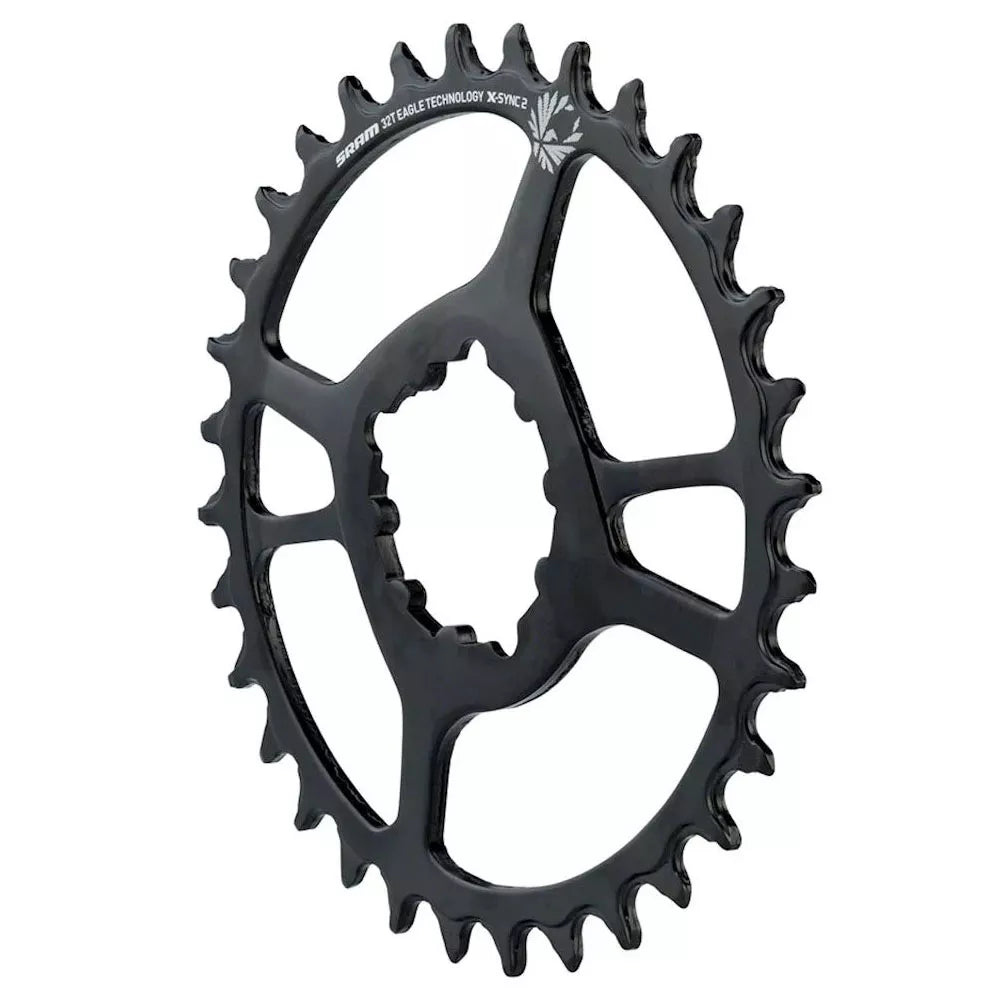 Žvaigždė priekinė SRAM 34T, X-Sync 2 aliuminė (juoda)