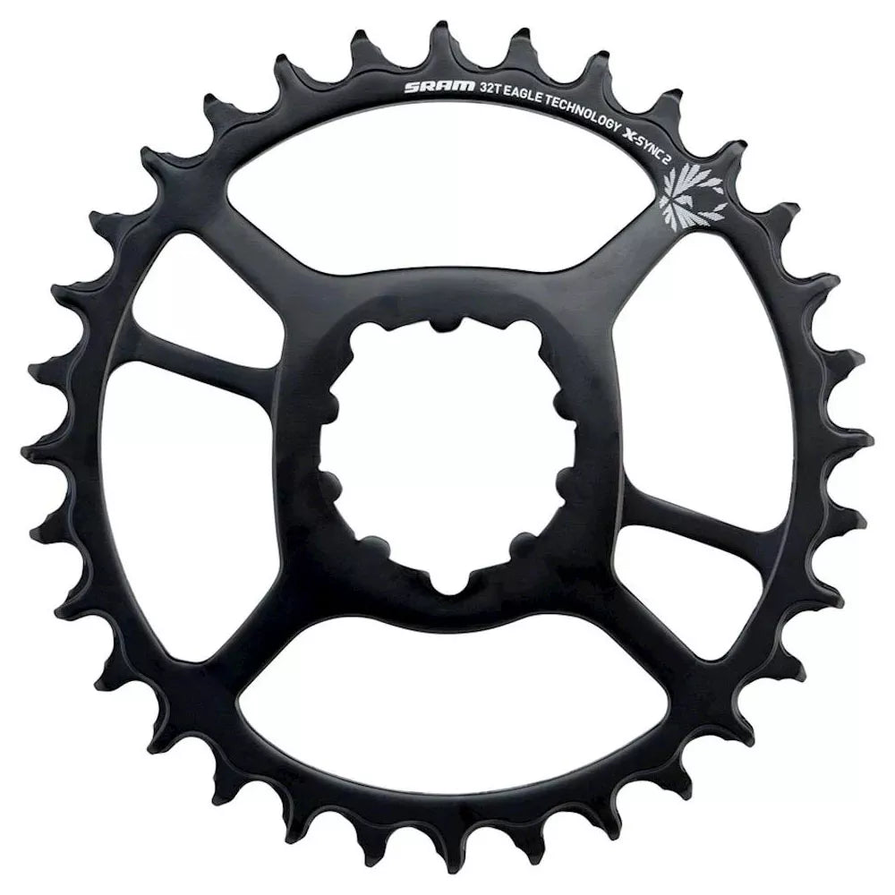 Žvaigždė priekinė SRAM 34T, X-Sync 2 aliuminė (juoda)
