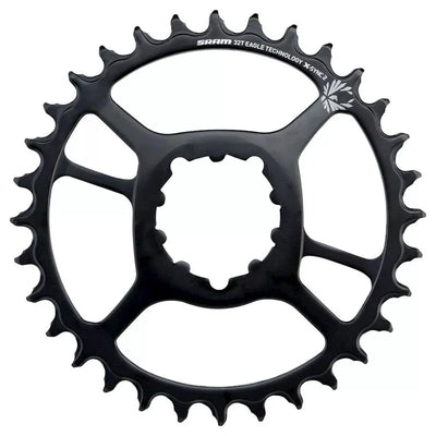 Žvaigždė priekinė SRAM 34T, X-Sync 2 aliuminė (juoda)