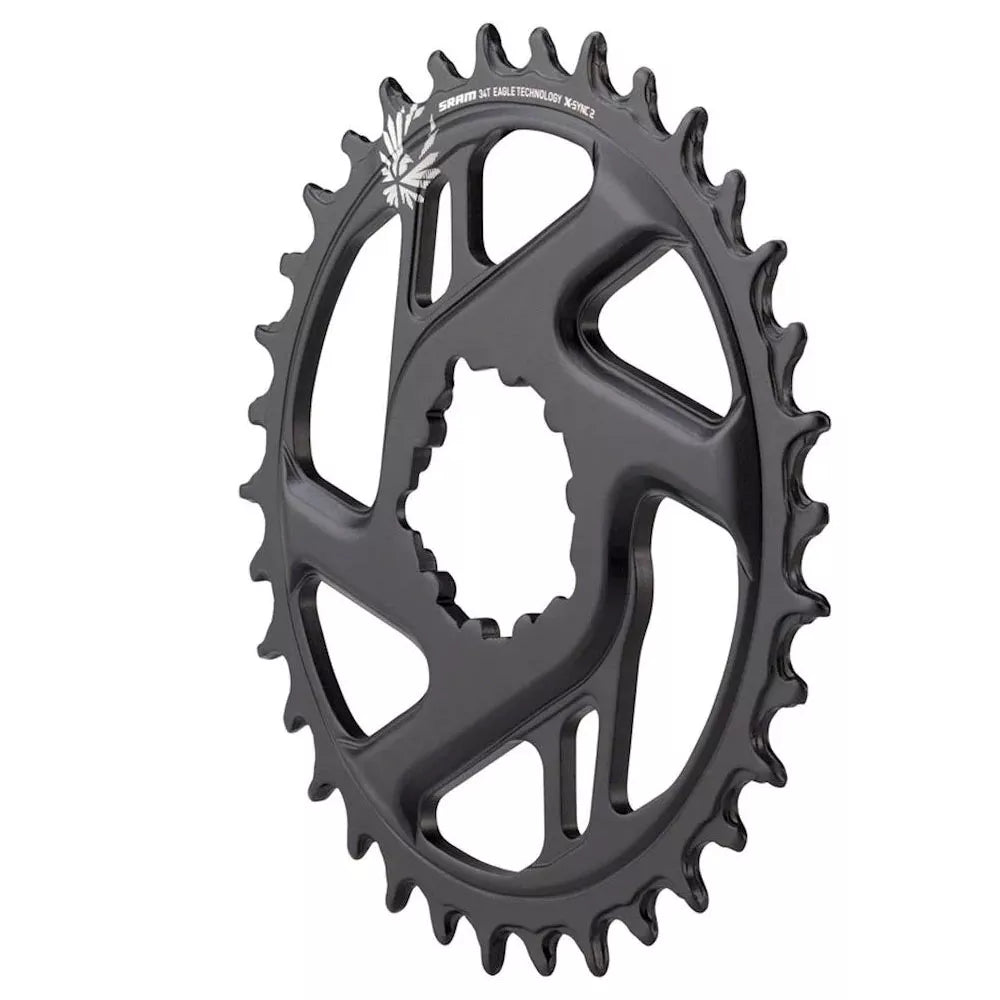 Žvaigždė priekinė SRAM 34T, X-Sync 2, direct mount, 3mm offset aliuminė (juoda)