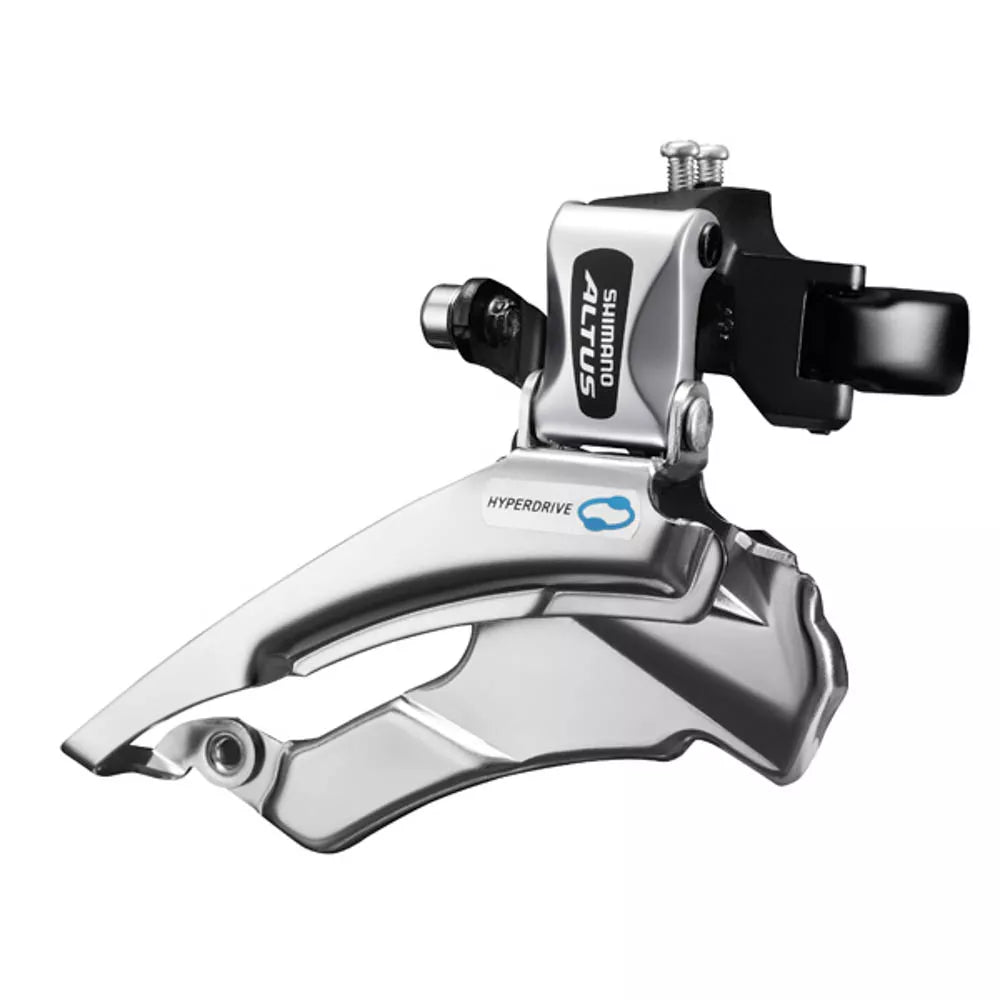 Priekinis pavarų perjungiklis Shimano Altus FD-M313 // 3x7/8 speed, Dual Pull, 31.8 mm, 53T