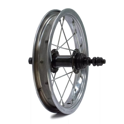 Priekinis ratas 12" v-brake, 16H, veržlė, aliuminis