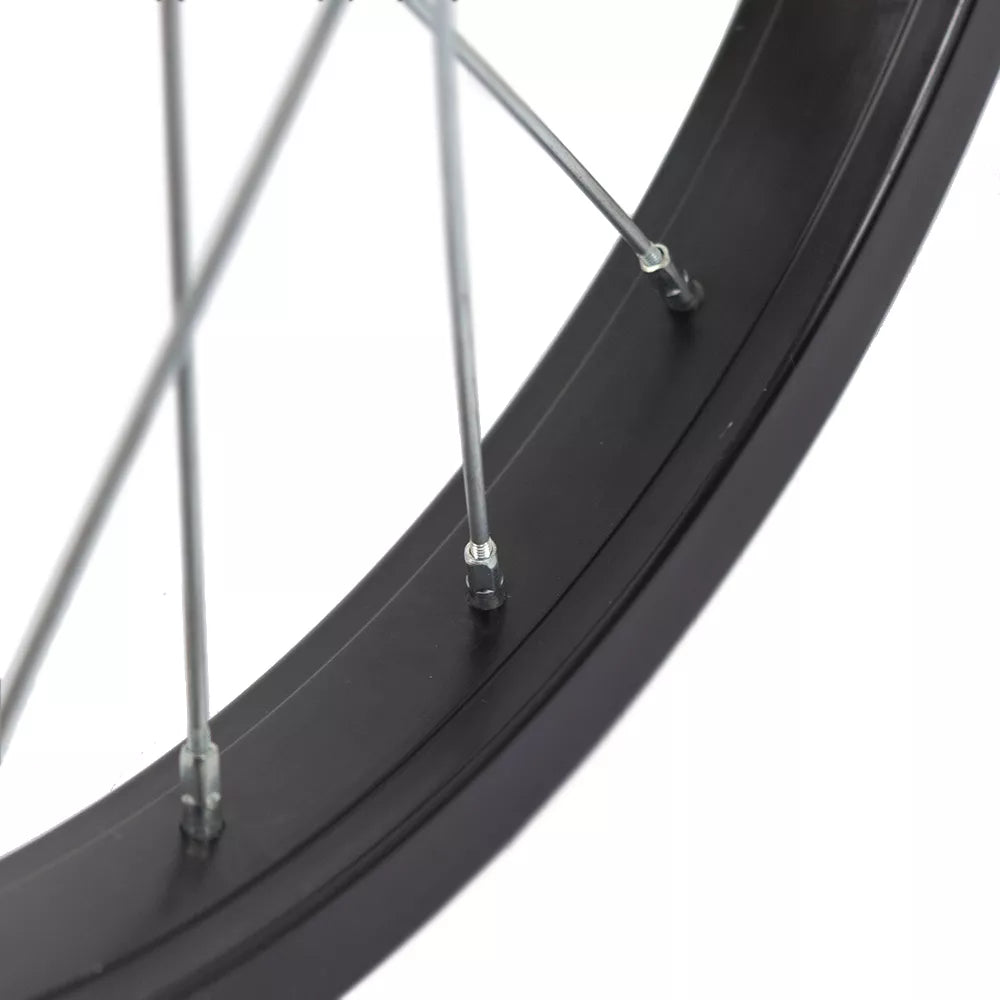 Priekinis ratas 16" // 20H, V-Brake, veržlė, viengubas, aliuminis, juodas matinis
