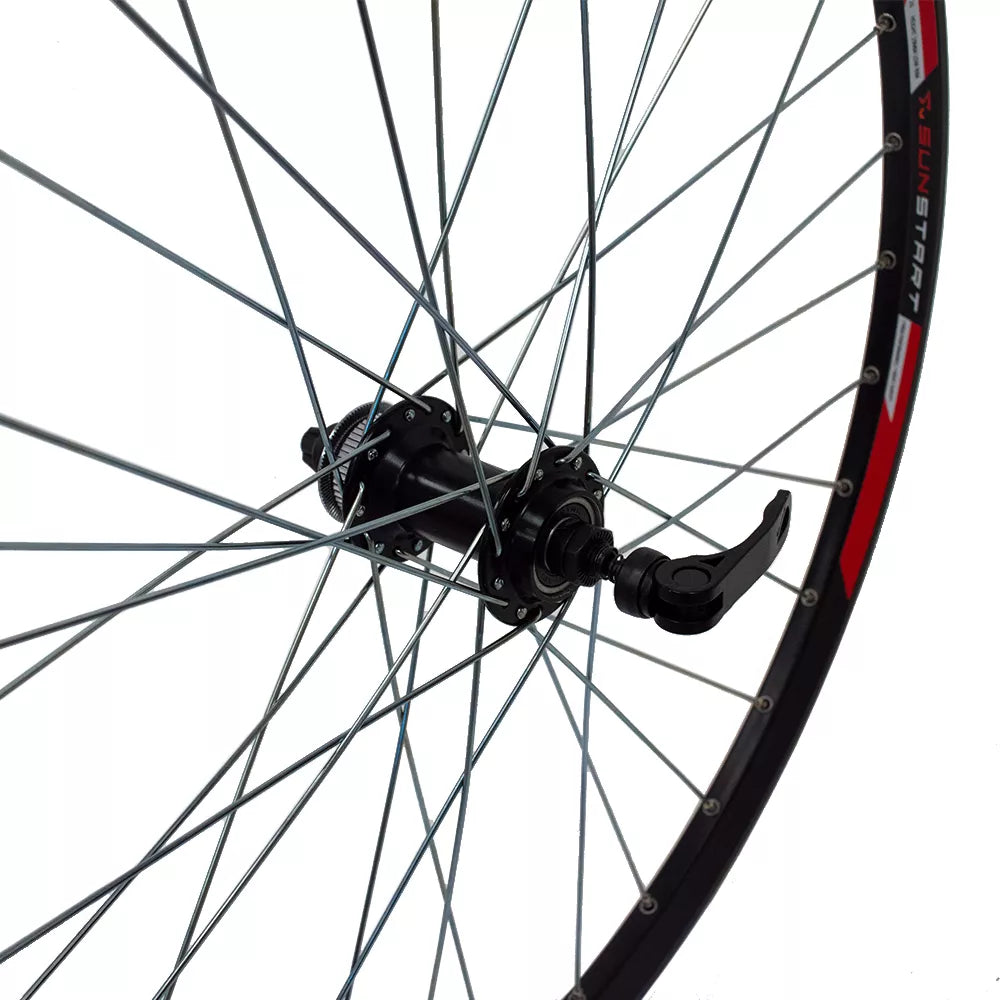 Priekinis ratas 26" d-brake CL, 32H, QR, aliuminis, dvigubas, kniedytas