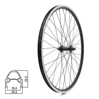 Priekinis ratas 26" // V-Brake, 36H, veržlė, dvigubas, kniedytas, aliuminis