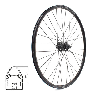 Priekinis ratas DT SWISS R470db 28/29" // diskiniams stabdžiams 6 varžtų, 32H, QR, dvigubas, be kniedžių, aliuminis