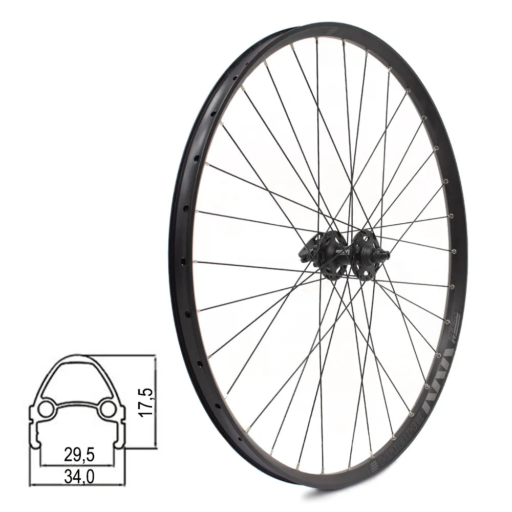 Priekinis ratas HAIBIKE RODI TRYP30 Tubeless Ready 29" // diskiniai 6 bolt, 32H, QR, Shimano XT M756, kniedytas