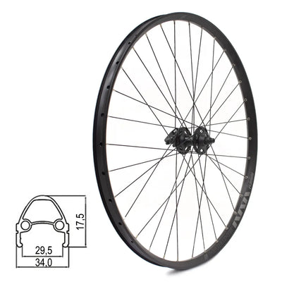 Priekinis ratas HAIBIKE RODI TRYP30 Tubeless Ready 29" // diskiniai 6 bolt, 32H, QR, Shimano XT M756, kniedytas