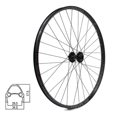 Priekinis ratas HAIBIKE RODI TRYP30 Tubeless Ready 29" // diskiniai 6 bolt, 32H, Thru-Axle, MAVIC MX801, kniedytas