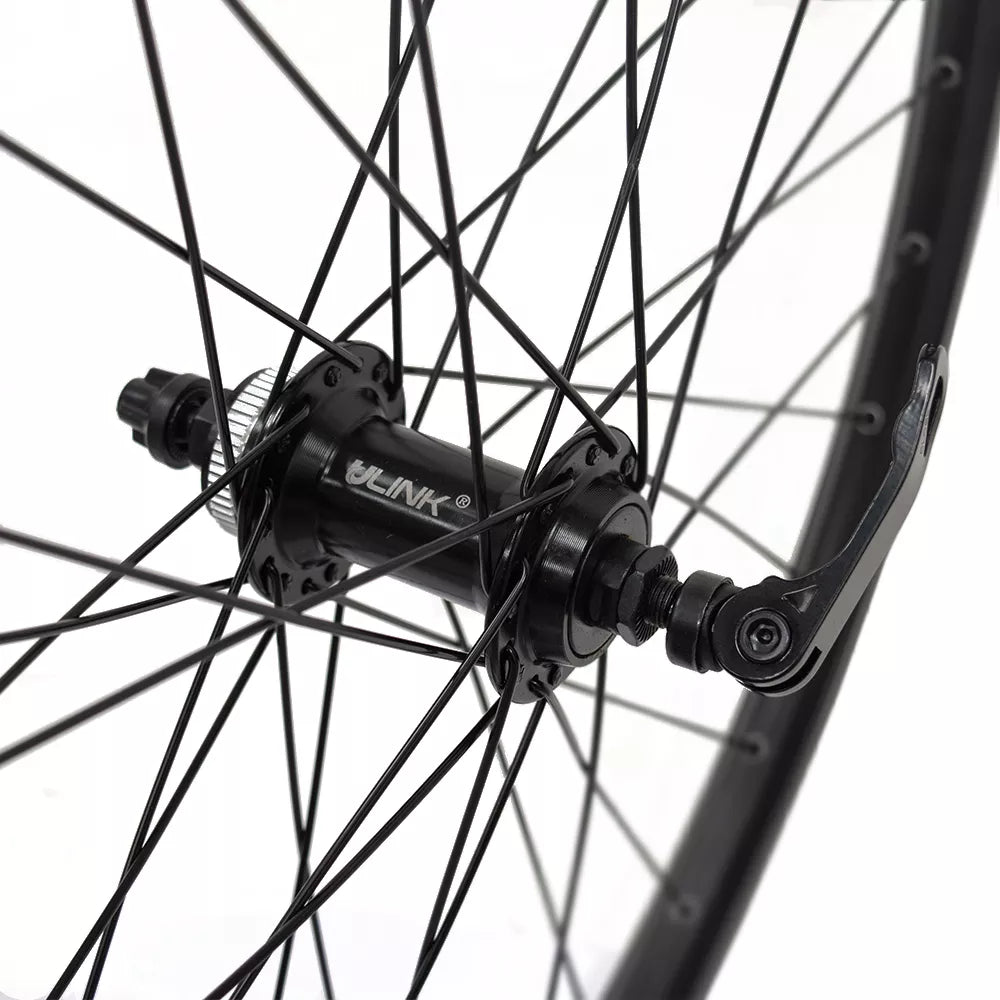 Priekinis ratas J19SB 26" // diskiniams Center-Lock stabdžiams, 32H, greitveržlė / QR, kniedytas, aliuminis