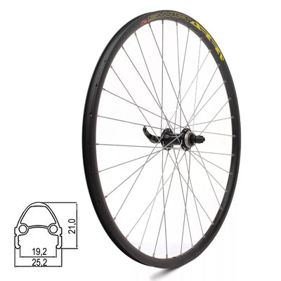 Priekinis ratas STARSCircle 27,5" // diskiniams Center-Lock stabdžiams, 32H, greitveržlė / QR, kniedytas, aliuminis