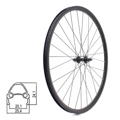 Priekinis ratas ZLA-019 28/29" // V-Brake, 28H, veržlės, dvigubas, kniedytas, aliuminis