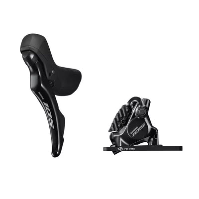 Pavarų/stabdžių rankenėlės Shimano 105 ST-R7120 12-speed ir stabdžių suporto Shimano 105 BR-R7170 Flat Mount komplektas // Galinė pusė