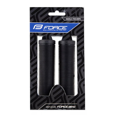 Vairo rankenos FORCE Groove 123mm (guminės, juodos)