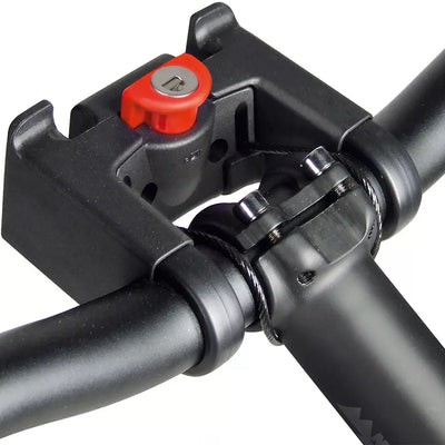 Krepšelio ant vairo laikiklis Rixen & Kaul - KLICKfix // su užraktu, 22-26 mm