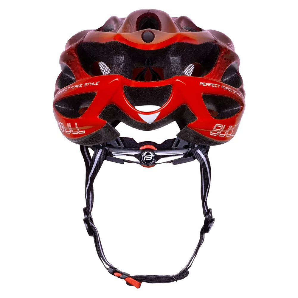 Šalmas FORCE BULL HUE MIPS // dydis L-XL (58-61 cm) (raudona/juoda)