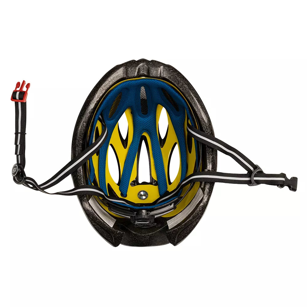 Šalmas FORCE BULL HUE MIPS // dydis S-M (55-58 cm) (mėlyna/juoda)