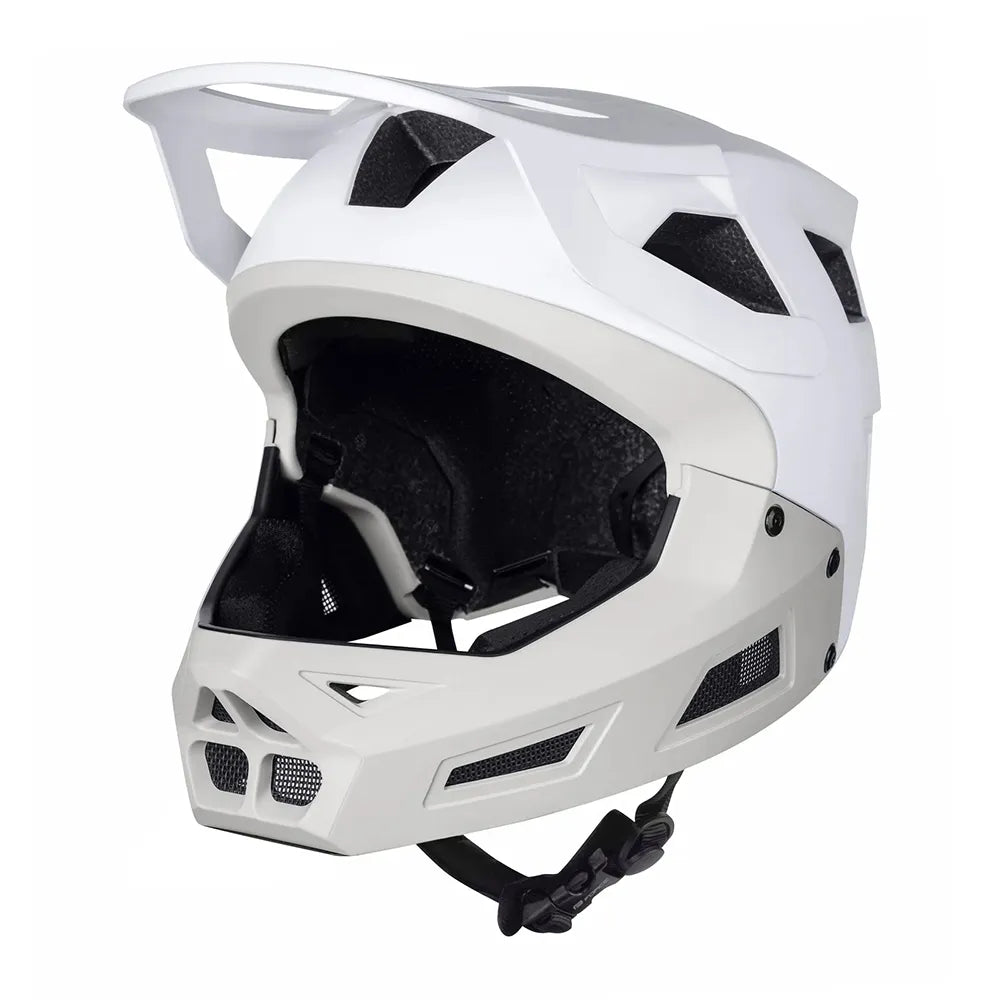 Šalmas FORCE Drop Downhill // dydis: L-XL (58-61 cm) (balta/pilka)