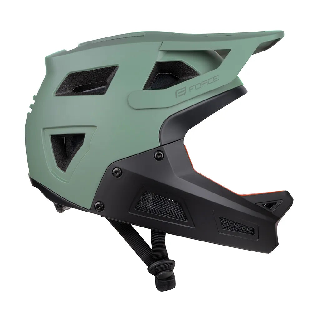 Šalmas FORCE Drop // dydis: XS - S (51-54 cm) (juoda/žalia)
