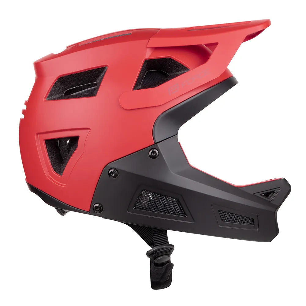 Šalmas FORCE Drop // dydis: XS - S (51-54 cm) (juoda/raudona)