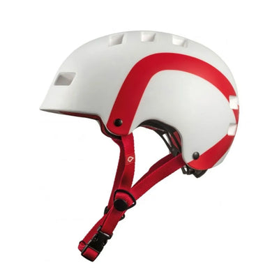 Šalmas HEBO Casco Bici Wheelie // dydis: 55-59 cm (balta/raudona)