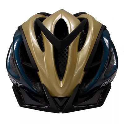 Šalmas RUDY PROJECT Racemaster // dydis: XS (51-55 cm) (auksinė/mėlyna/raudona)