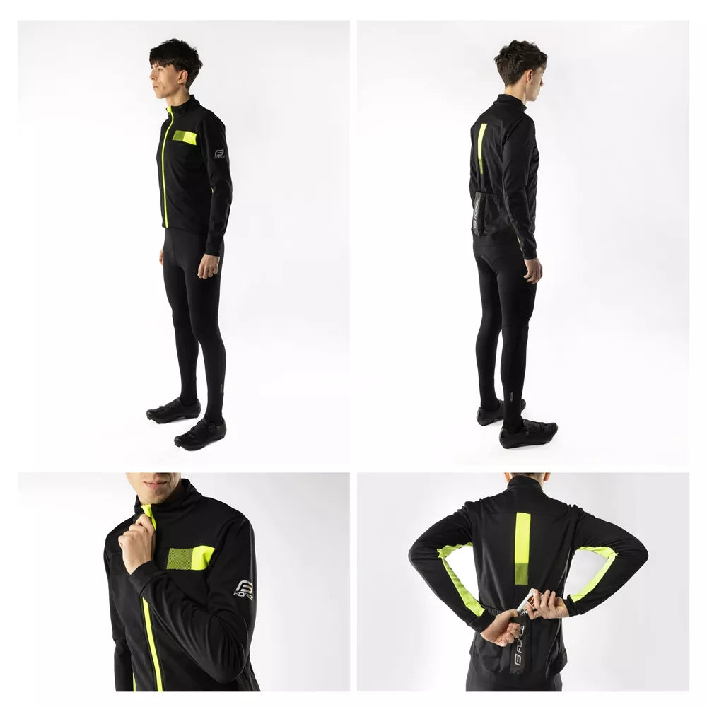 Striukė FORCE FROST softshell (juoda-fluorescencinė) XL (-5 ° C iki + 5 ° C)