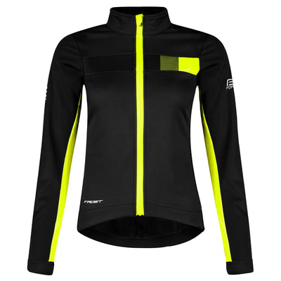 Striukė FORCE Frost Softshell Lady // neperpučiama, vandeniui atspari, dydis: M, -5°C iki + 5°C (juoda/fluorescencinė)