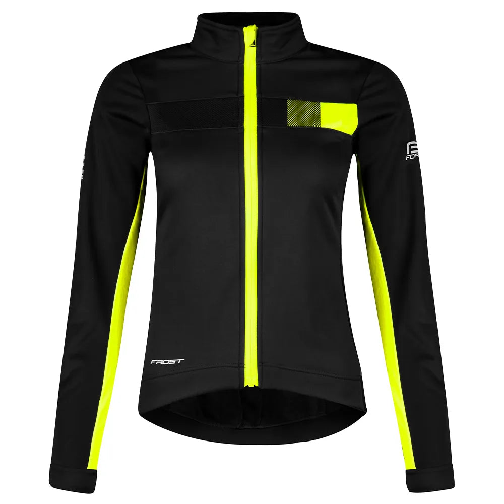 Striukė FORCE Frost Softshell Lady // neperpučiama, vandeniui atspari, dydis: XS, -5°C iki + 5°C (juoda/fluorescencinė)
