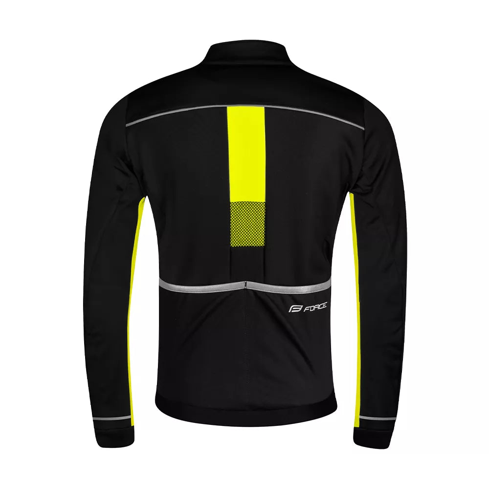 Vaikiška striukė FORCE FROST KID Softshell // 141-153 cm, -5 °C iki +5 °C (juoda/salotinė)