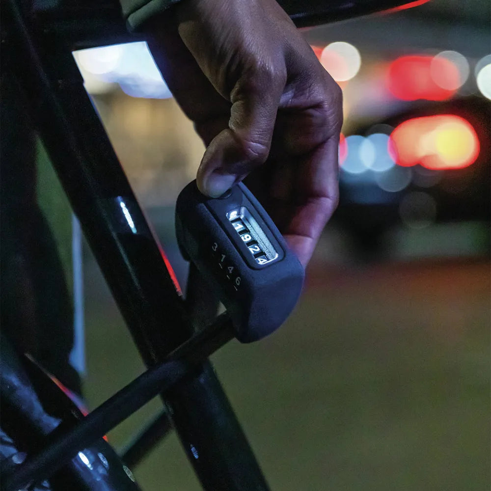 Spyna ABUS BORDO™ Combo 6000C/90 LED Black SH // sulankstoma, su LED šviesa, 90 cm (juoda)