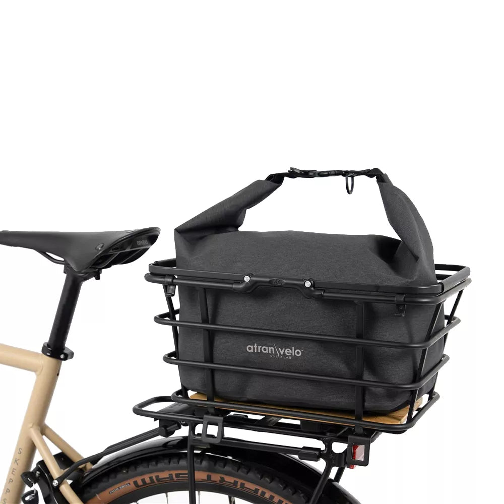 Krepšys ant bagažinės AtranVelo Epic Travel // 22L, 35x34x25 cm, Water-Proof (juoda)