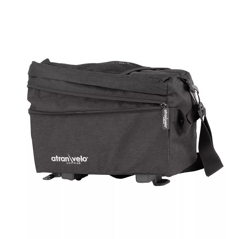 Krepšys ant bagažinės AtranVelo ZAP EASY // 11L, 17x25x31 cm, AVS fiksacija, Water-Proof (juoda)